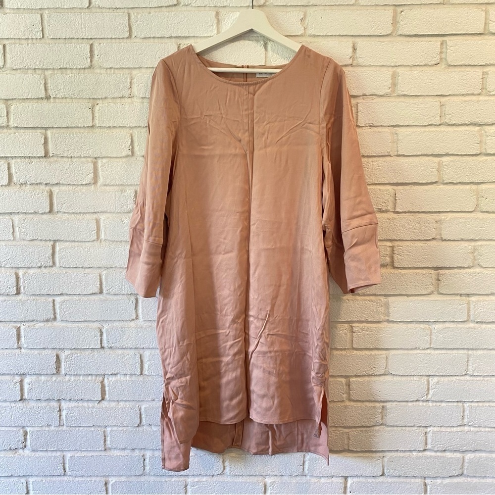 Native Youth Pink Loose 3/4 Sleeve Comfy One Length Dress Women’s Size Medium